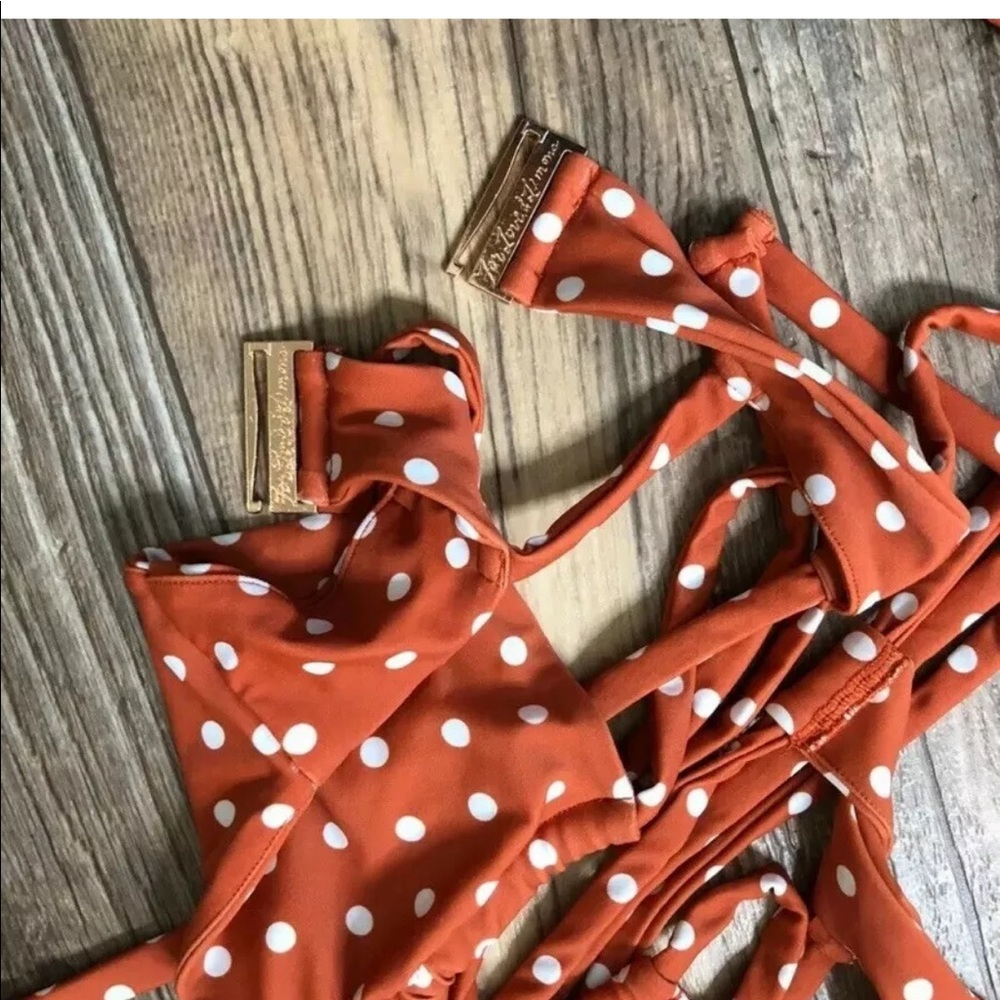 Brand new!For love&lemons orange 🍊 dots swim suit - Picture 5 of 5
